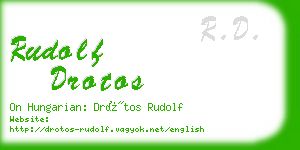rudolf drotos business card